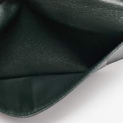 Louis Vuitton Green Taiga Leather Long Bifold Wallet