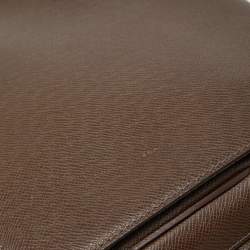 Pre Owned Louis Vuitton Brown Taiga Leather Roman PM Bag