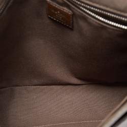 Pre Owned Louis Vuitton Brown Taiga Leather Roman PM Bag