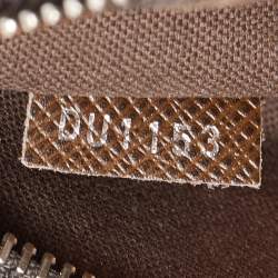 Pre Owned Louis Vuitton Brown Taiga Leather Roman PM Bag