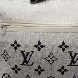 Louis Vuitton Grey Jacquard Knit Monogram Soft Horizon 55 Luggage