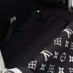 Louis Vuitton Grey Jacquard Knit Monogram Soft Horizon 55 Luggage