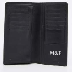 Pre Owned Louis Vuitton Black Damier Infini Leather Brazza Wallet