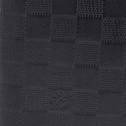 Pre Owned Louis Vuitton Black Damier Infini Leather Brazza Wallet