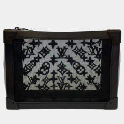 Pre Owned Louis Vuitton Black Monogram Mesh Soft Trunk Shoulder Bag