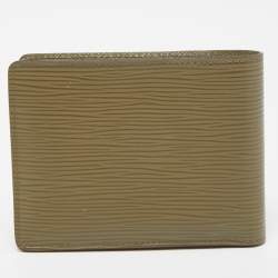 Pre Owned Louis Vuitton Green Epi Leather Multiple Wallet