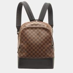 brown checkered louis vuitton backpack