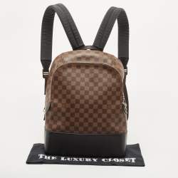 Louis Vuitton Black Damier Ebene Canvas and Leather Jake Backpack 