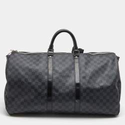 Louis Vuitton Damier Graphite Canvas Keepall Bandouliere 55 Bag