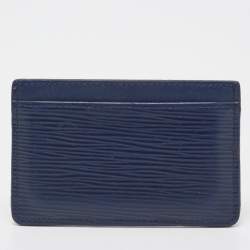 Pre Owned Louis Vuitton Indigo Epi Leather Card Holder