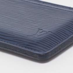 Pre Owned Louis Vuitton Indigo Epi Leather Card Holder