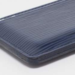Pre Owned Louis Vuitton Indigo Epi Leather Card Holder