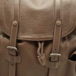 Pre Owned Louis Vuitton Khaki Epi Leather Christopher PM Backpack