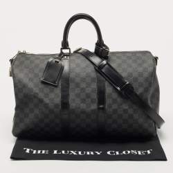 Louis Vuitton Damier Graphite Canvas Keepall Bandouliere 45 Bag