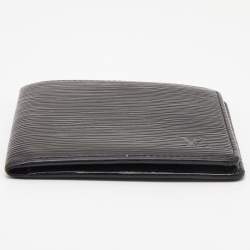 Pre Owned Louis Vuitton Black Epi Leather Bifold Compact Wallet