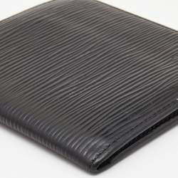 Pre Owned Louis Vuitton Black Epi Leather Bifold Compact Wallet