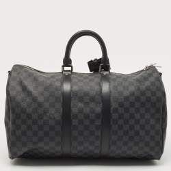 Pre Owned Louis Vuitton Damier Graphite Canvas Keepall Bandoulière 45 Bag