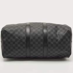 Pre Owned Louis Vuitton Damier Graphite Canvas Keepall Bandoulière 45 Bag