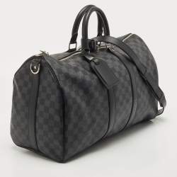 Pre Owned Louis Vuitton Damier Graphite Canvas Keepall Bandoulière 45 Bag
