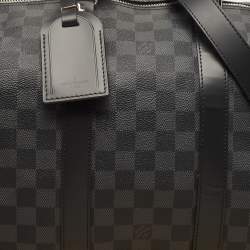 Pre Owned Louis Vuitton Damier Graphite Canvas Keepall Bandoulière 45 Bag