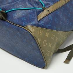 Pre Owned Louis Vuitton Blue Monogram Canvas Pacific Outdoor Backpack 