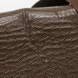 Pre Owned Louis Vuitton Brown/Green Taiga Leather Dersou Messenger Bag