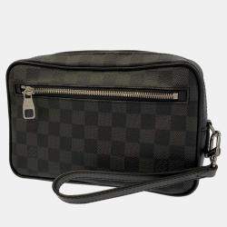 Louis Vuitton Graphite Pochette Kasai Clutch Bag men's bag