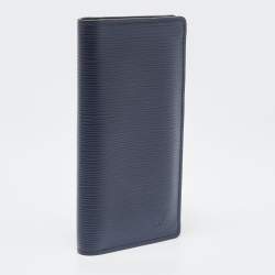 مملوكة مسبقًا Louis Vuitton Navy Blue Epi Leather Brazza Wallet
