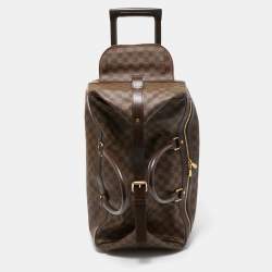 Louis Vuitton NEW Monogram Blue Silver Top Handle Men's Travel Duffle Bag