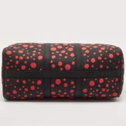 Louis Vuitton X Yayoi Kusama Black/Red Monogram Empreinte Leather Keepall 50 Bandouliere Bag