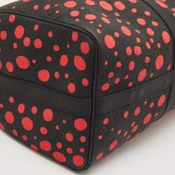 Louis Vuitton X Yayoi Kusama Black/Red Monogram Empreinte Leather Keepall 50 Bandouliere Bag