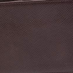 Louis Vuitton Burgundy Taiga Leather Bifold Wallet