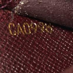 Louis Vuitton Burgundy Taiga Leather Bifold Wallet
