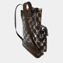 Christopher backpack cloth satchel Louis Vuitton Brown in Cloth