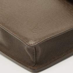 Pre Owned Louis Vuitton Brown Taiga Leather Robusto 1 Compartment Briefcase