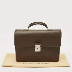 Pre Owned Louis Vuitton Brown Taiga Leather Robusto 1 Compartment Briefcase