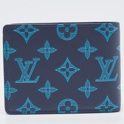 Louis Vuitton Navy River Blue Monogram Leather Multiple Wallet