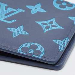 Louis Vuitton Navy River Blue Monogram Leather Multiple Wallet