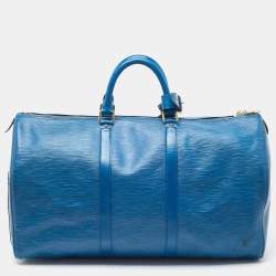 Louis Vuitton Blue Toledo Epi Leather Keepall 50 Bag