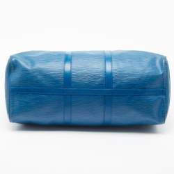 Louis Vuitton Blue Toledo Epi Leather Keepall 50 Bag