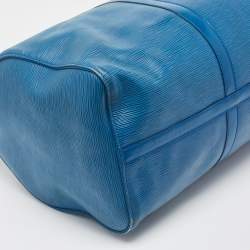 Louis Vuitton Blue Toledo Epi Leather Keepall 50 Bag
