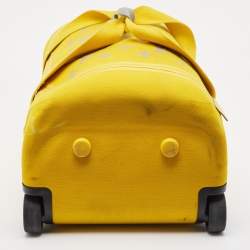 Louis Vuitton Yellow Monogram Knit Horizon Soft Duffle 55 Rolling Luggage
