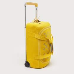 Louis Vuitton Yellow Monogram Knit Horizon Soft Duffle 55 Rolling Luggage