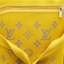 Louis Vuitton Yellow Monogram Knit Horizon Soft Duffle 55 Rolling Luggage