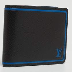 Louis Vuitton Black/Blue Taiga Leather Multiple Wallet