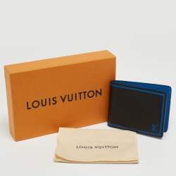 Louis Vuitton Black/Blue Taiga Leather Multiple Wallet