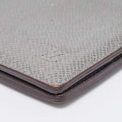 Louis Vuitton Grey Taiga Leather Bifold Wallet