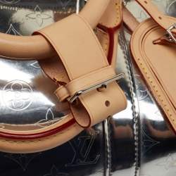 Pre Owned Louis Vuitton Silver Monogram Miroir Keepall Bandouliere 50 Bag