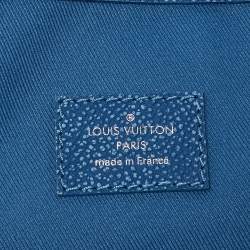 Louis Vuitton Blue Washed Monogram Empreinte Leather Keepall Bandoulière 50 Bag