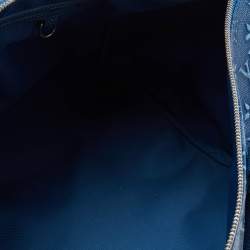 Louis Vuitton Blue Washed Monogram Empreinte Leather Keepall Bandoulière 50 Bag